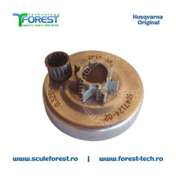 Carcasa ambreiaj originala pentru drujba Husqvarna 435, 435e, 440, 440e cu pinion fix si rulment pas .325