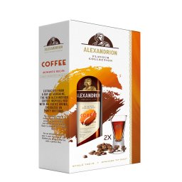 Pachet Alexandrion Brazilian Coffee 700 ml + 2 pahare shot