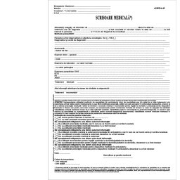 Scrisoare medicala Anexa 43 neautocopiativa valabila de la 01.07.2024. Scrisori medicale
