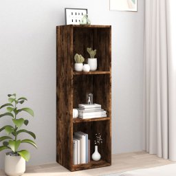 Biblioteca/dulap TV stejar afumat, 36x30x114 cm, lemn prelucrat GartenMobel Dekor