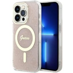 Husa Guess GUHMP14LH4STP iPhone 14 Pro 6.1" pink/pink hardcase 4G MagSafe