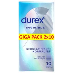 Durex Invisible Extra Sensitive - prezervative ultra subțiri (2x10 buc)