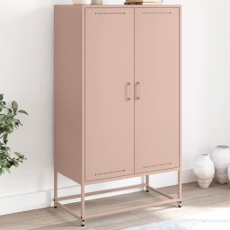 Dulap înalt, roz, 68,5x38,5x123,5 cm, otel GartenMobel Dekor