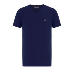 Jacey Quinn Tricou bleumarin / alb