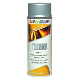 Vopsea spray rezistenta la temperatura DUPLI-COLOR Thermo 800°C, argintiu, 400ml