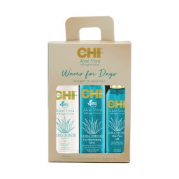 Set pentru par Chi Aloe Vera Waves For Days: Gel 147 ml + Spray 177 ml + Ulei 89 ml