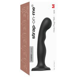 Strap-on-me P&G M - dildo curbat cu ventuză (negru)
