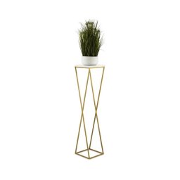 Suport de flori LOFT 100x24 cm auriu/alb