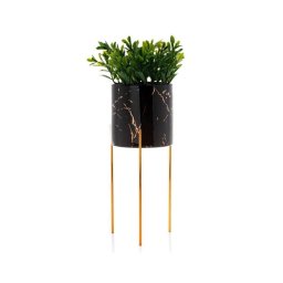Suport de flori NILA 28x11 cm negru/auriu