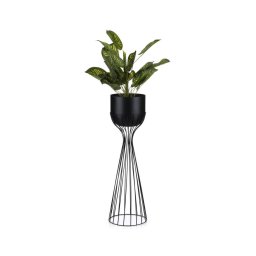 Ghiveci metalic de flori LOFT 68x20 cm negru