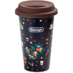 Cana termica DeLonghi Christmas DLSC075, Ceramica, Perete dublu, 300 ml