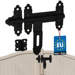 Zăvor de poartă garaj ușă deadbolt retro oțel negru 200 mm