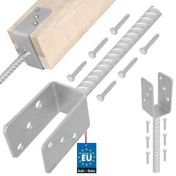 Bază pentru stâlp cu bară în u pentru încorporare 50 mm
