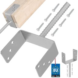 Bază pentru stâlp cu bară în u pentru încorporare 160 mm