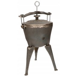 Ceainic din fontă 5 cazan de vânătoare oală de foc de tabără coacere