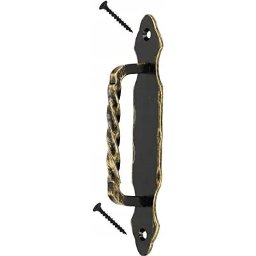Antaba mâner de ușă din fier forjat negru auriu 190 mm