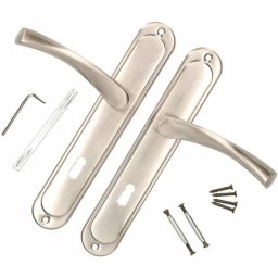 Mâner de ușă satinat cheie rotundă 72 mm