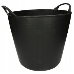 Găleată flexibilă neagră 26l cu urechi