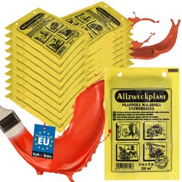 Folie de vopsea protecție groasă rezistentă gri 4x5 m set de 50 buc.
