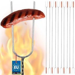 Bonfire furculiță cârnați stick 140 cm set de 10 buc.