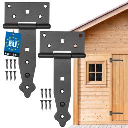 Balama arbour gazebo negru 150 mm set de 2 buc.
