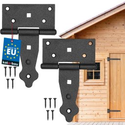 Balama arbour gazebo negru 100 mm set de 2 buc.