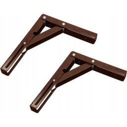 Suport colțar pliabil pentru raft 200 mm extensibil 2 buc. - Culoare maro