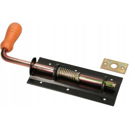Zăvor 250 mm cu arc pentru poartă ușă - Culoare neagră