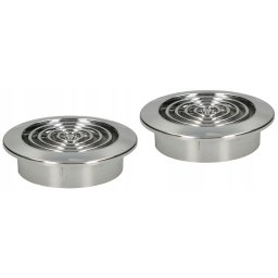 Grilaj de ventilație rotund mini fi 45 mm 2 buc. - Culoare crom