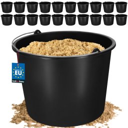Găleată pentru construcții gospodărie mortar din plastic 12 l set de 20 buc.