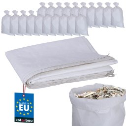 Sac din polipropilenă pentru moloz nisip făină 50 kg 60x105 cm set de 20 buc.