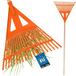 Greblă de grădină 430 mm greblă pentru frunze de iarbă + arbore
