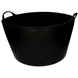 Găleată flexibilă neagră 55l cu urechi