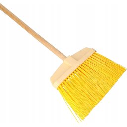Mătură stradală cu mâner - Culoare galbenă