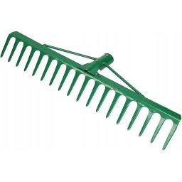 Greble grădinărite 18 dinți metalice - Culoare verde