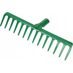 Greble grădinărite 14 dinți metalice - Culoare verde