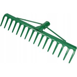 Greble grădinărite 16 dinți metalice - Culoare verde