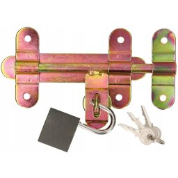 Zăvor de garaj 150 mm cu două fețe cu lacăt pentru ușa porții de garaj