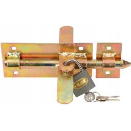 Zăvor de garaj 150 mm cu două fețe cu lacăt pentru ușa porții de garaj