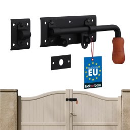 Spreșnic de garaj zăvor blocaj ușă poartă oțel dreapta negru 280 mm