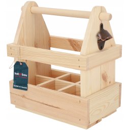 Cutie de lemn cu cutie de bere cu deschizător