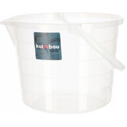 Găleată transparentă cu gura de scurgere și cântar - 13l