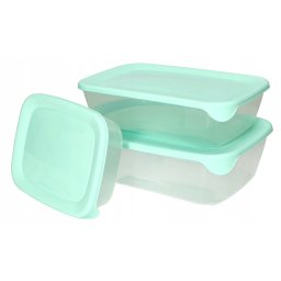 Cutie de prânz recipient pentru mâncare set 3 buc. - Culoare transparentă