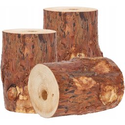 Torță de grădină lumânare eco butuc de lemn 2h - 3 buc.