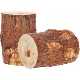 Torță de grădină lumânare eco butuc de lemn 2h - set de 2 buc.