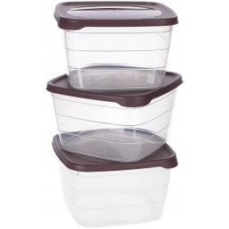 Recipiente etanșe pentru micul dejun - set de 3 bucăți