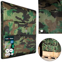 Prelată protectoare rezistentă groasă universală moro 80 g/m2 6x8 m