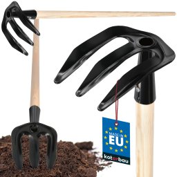 Sapă de cartof cu cârlig de săpat cu 3 vârfuri, cu arbore