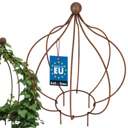 Figurină ornament grădină ceapă metal rugină