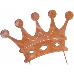 Figurină ornament de grădină coroană rugină metal